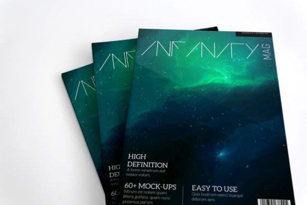 A4杂志模型堆叠封面 A4 Magazine Mockup Stack Covers 02