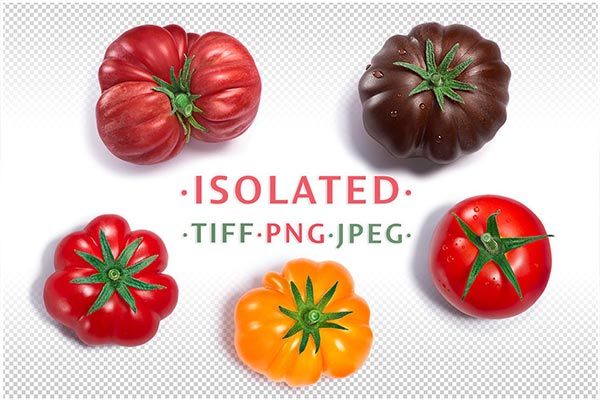 高品质的蔬菜水果西红柿抠图VI样机展示模型mockups