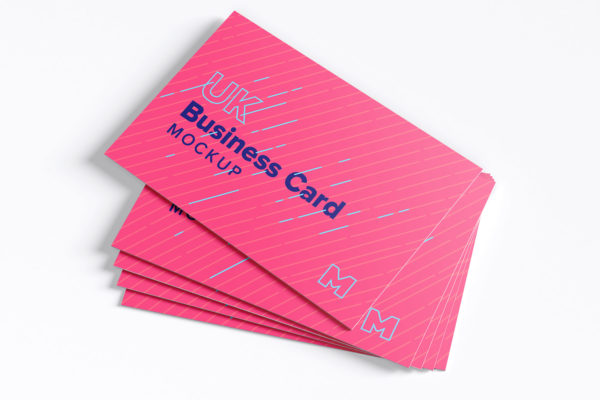 英国名片设计样机 UK Business Cards Mockup 02