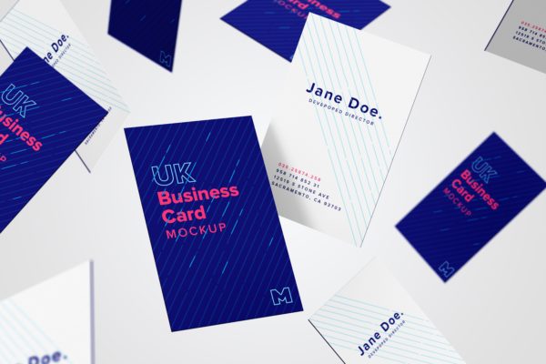 英国名片样机 UK Business Card Mockup 05