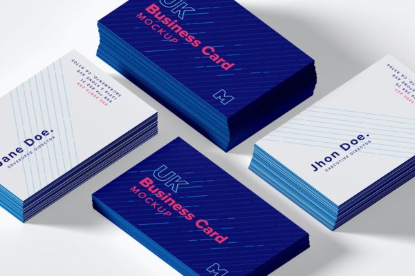 英国商业名片样机素材 UK Business Cards Mockup 07