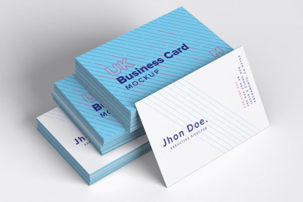 名片设计样机 UK Business Cards Mockup 08