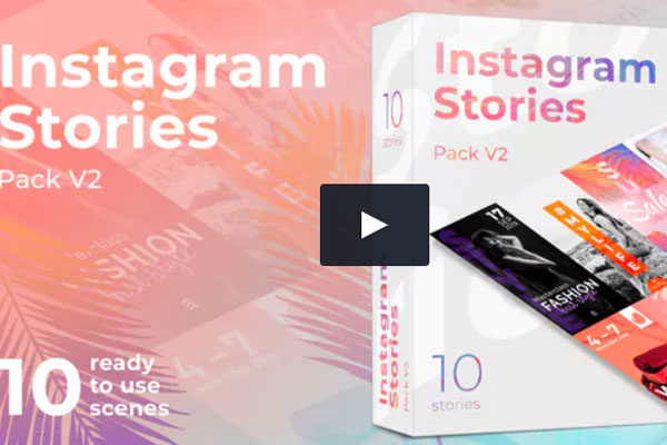 Instagram故事社交媒体促销广告视频AE模板