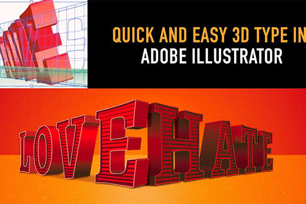 Adobe Illustrator 快速轻松实现3D文本效果教程