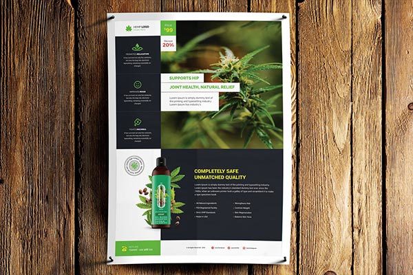 时尚高端简约多用途的天然植物化妆品宣传单海报设计模板