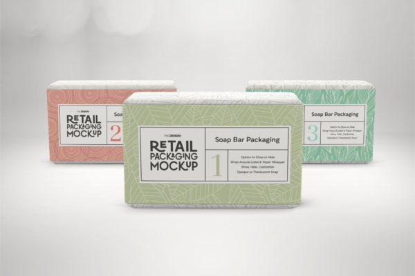 零售店纸张包装肥皂盒设计样机素材下载[PSD]