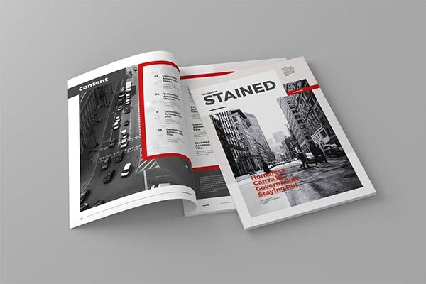 时尚高端简约高级灰配色的商业商务房地产楼书杂志品牌手册宣传册杂志设计模板（indd）
