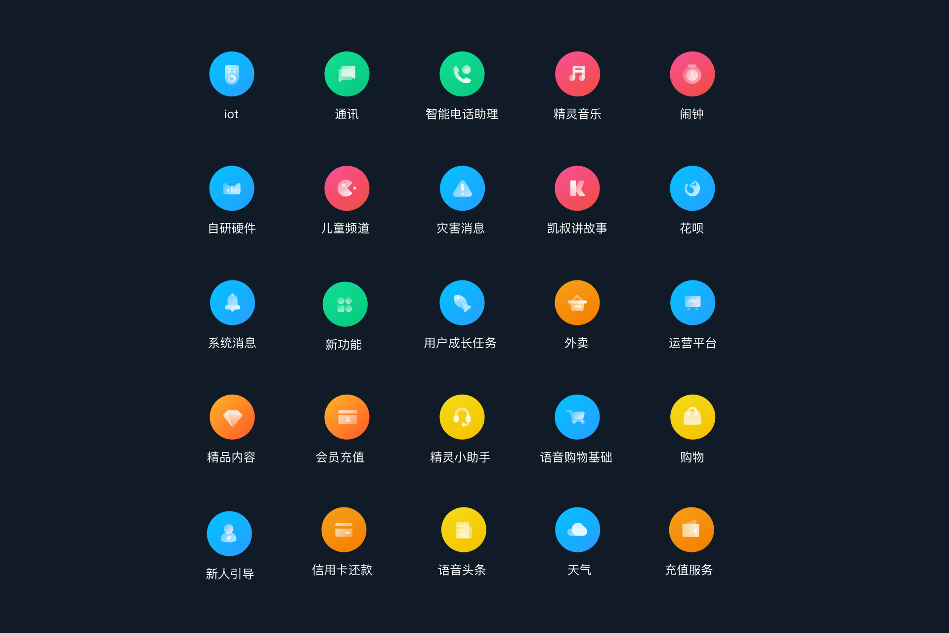 消息页icon 渐变反白 彩底 - 云瑞设计