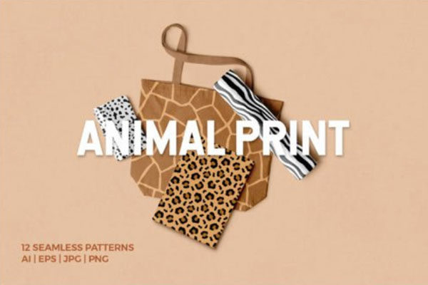 时尚印花系列动物皮纹无缝图案素材