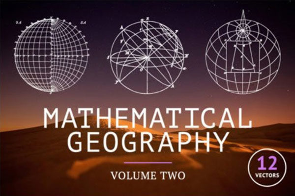 数学地理地球矢量图形素材v2