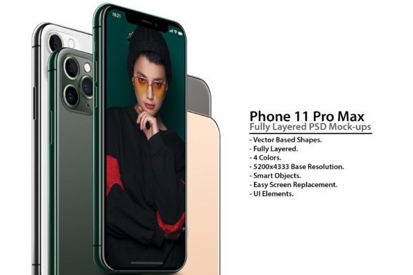 Phone 11 Pro 分层手机样机下载[PSD]