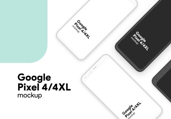 Android 安卓 Pixel 4/4XL 极简主义手机样机下载[EPS]
