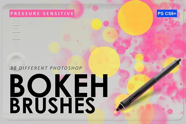 30个时尚清新动感的photoshop压敏压力笔刷集合