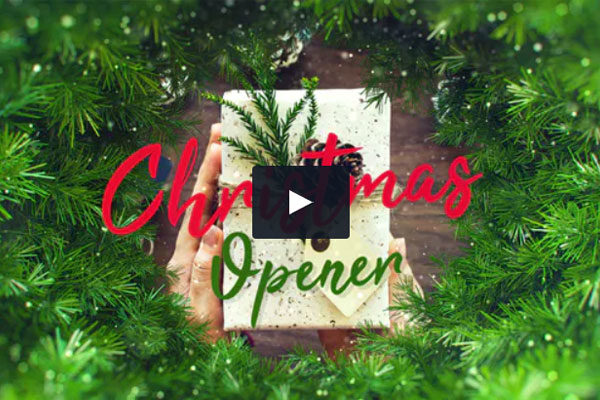 绿色圣诞树照片幻灯片视频ae模板