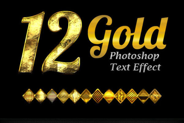 12种经典金色的Photoshop文字效果样式