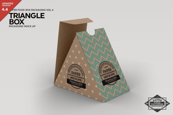 三角形食品盒包装样机模板