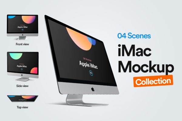 iMac 2019 Retina 视网膜屏最新苹果电脑样机下载[PSD]