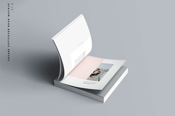 专业的方形超厚软装杂志书籍画册设计展示样机素材下载[PSD]