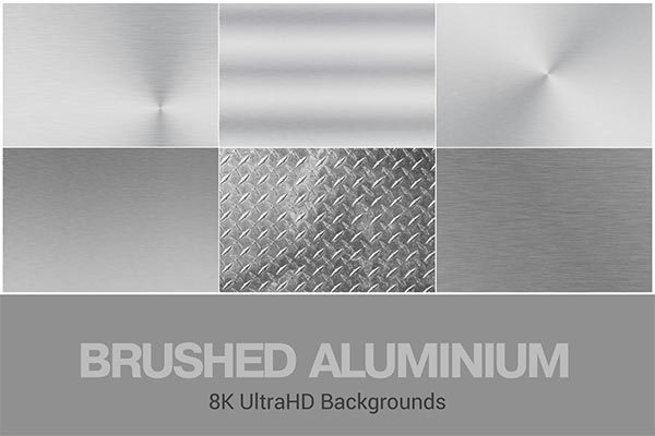 8K分辨率的高品质金属质感拉丝白钢背景底纹纹理大集合