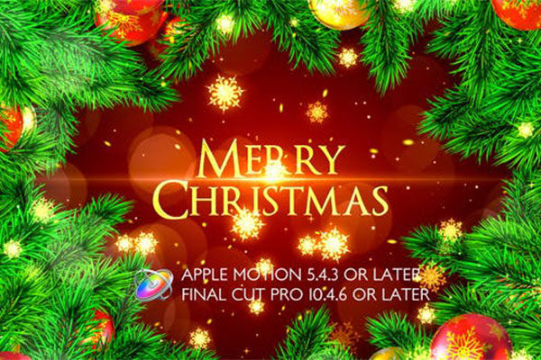 圣诞快乐庆祝活动开场视频Apple Motion模板