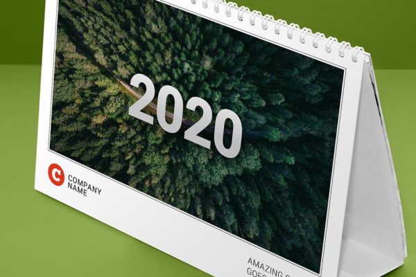 2020企业桌面台历日历模板下载[indd]