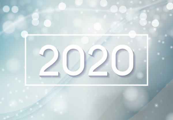 银色2020新年元素背景