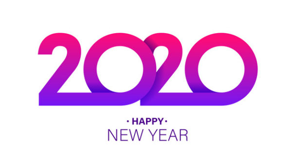 极简主义2020新年字体