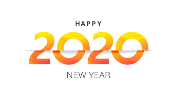极简主义2020新年字体元素