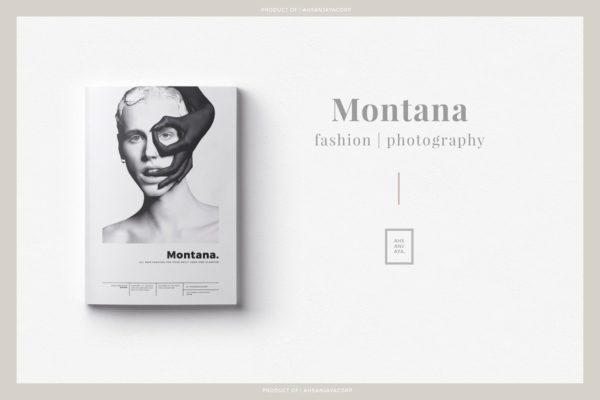 极简主义的模特/服装摄影/杂志图册设计模板