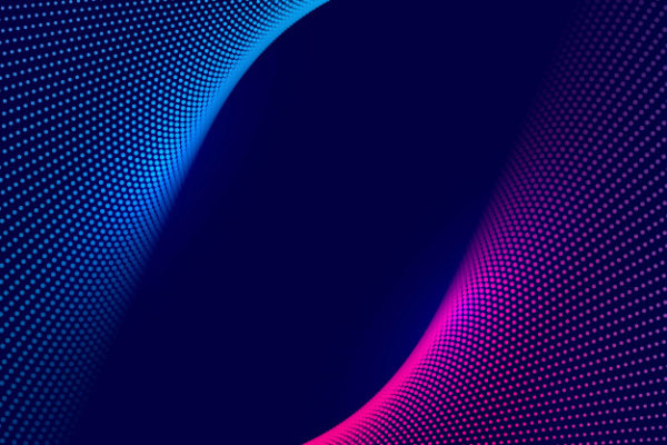 彩色技术背景 Abstract colorful technology dotted wave background Vector