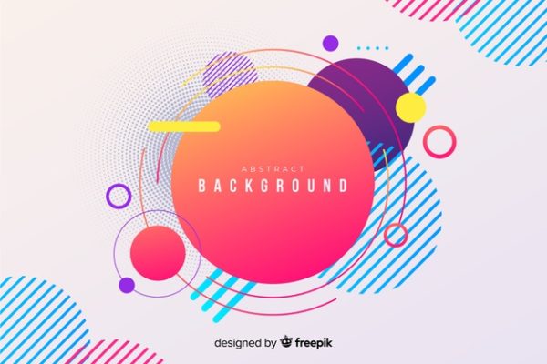 抽象几何科技背景 Abstract geometric modern circles background Vector