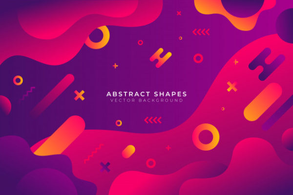 抽象优雅渐变技术背景 Abstract gradient shapes background Vector