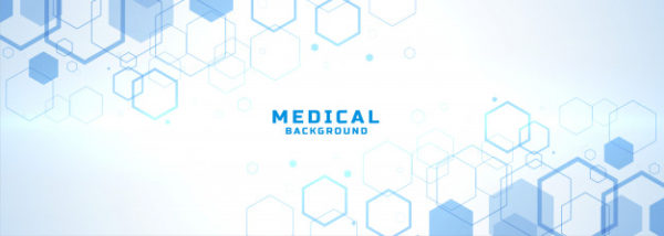 医疗科技背景 Abstract medical background with hexagonal structure shapes Vector