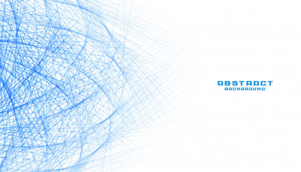 抽象网络科技背景 Abstract white background with blue lines mesh network Vector