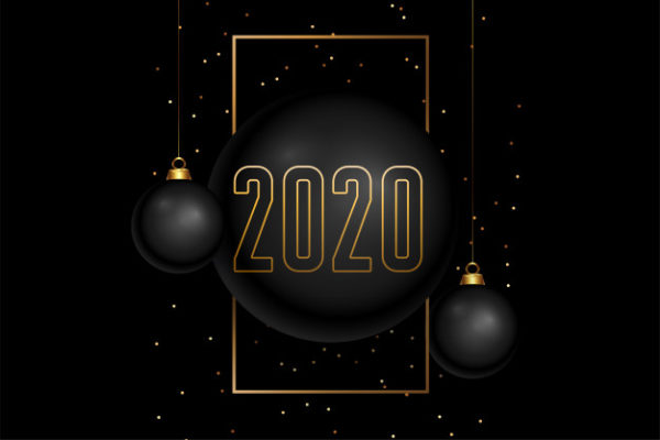2020黑金色的新年设计背景