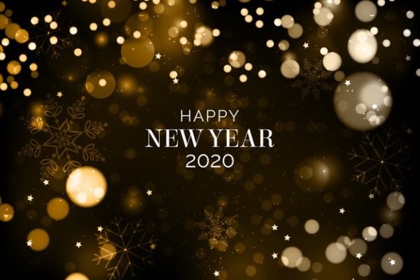 新年元素背景 Blurred new year 2020 background Vector