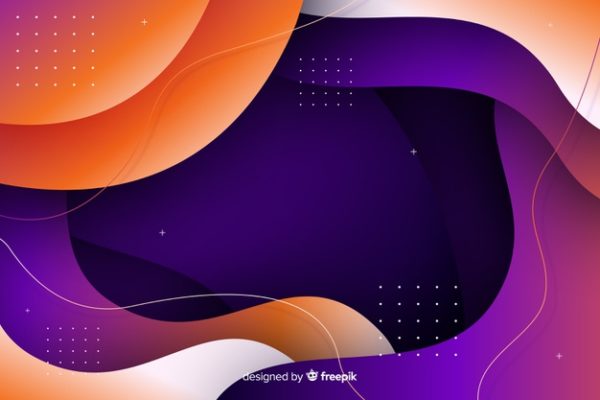 未来流动形状科技设计背景 Futuristic flow shapes design background Vector