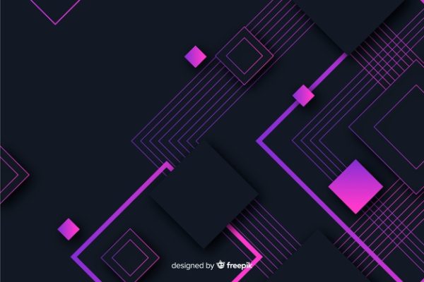 梯度几何酷炫线条科技背景 Gradient geometric shapes background Vector