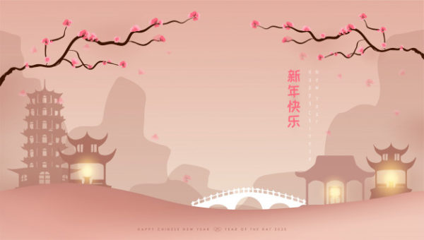 中国新年插画横幅