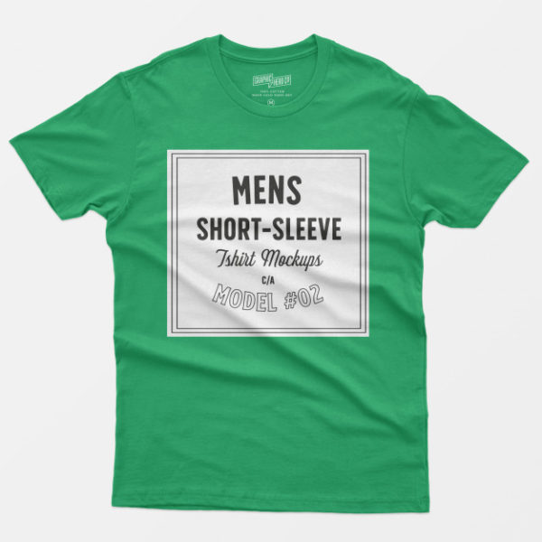 男士T恤设计样机 Mens short sleeve t-shirt mockups PSD file