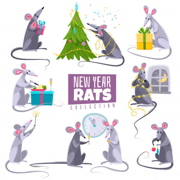 新年鼠年象征人物设定素材