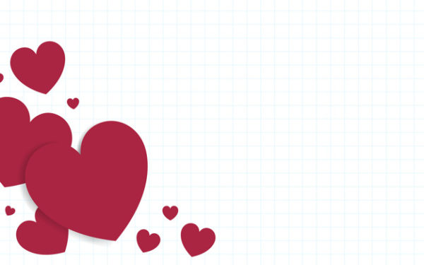 红心背景设计矢量 Red hearts background design vector Vector