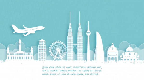 欢迎来到中国新加坡旅游海报模板