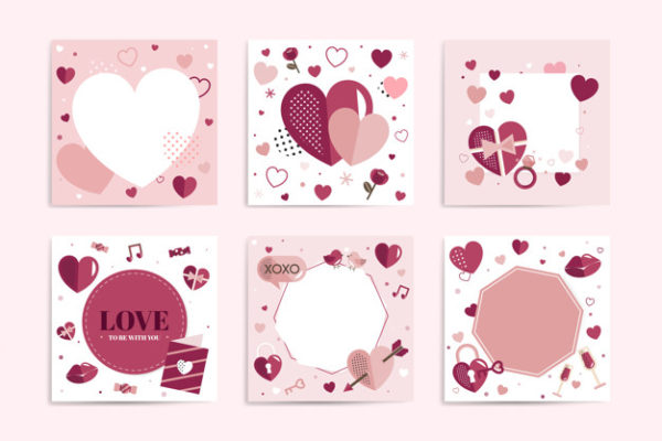 情人节矢量设计概念插画 Valentine’s day vector design concept Vector