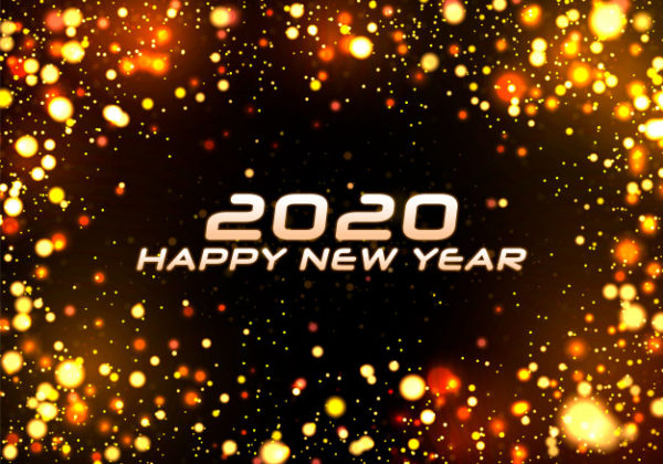 模糊发光2020新年字体素材