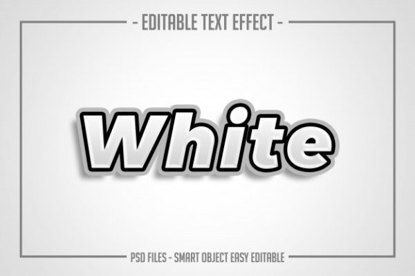 白色粗体特效字体