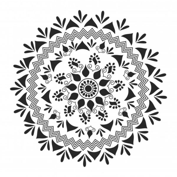 曼陀罗花卉图案设计背景纹理