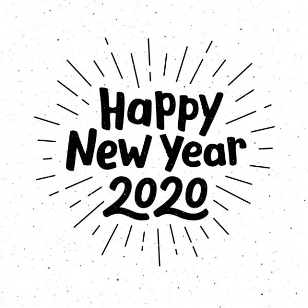 2020新年手绘文字效果素材