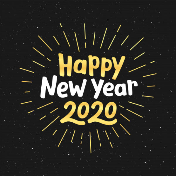2020新年快乐贺卡设计素材