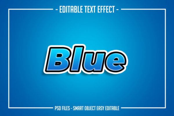 简约的蓝色AI特效字体